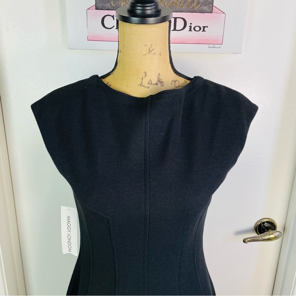 Maggy London Women Size 10 Black Sleeveless Dress A Line Zip Classic Party NWT - Picture 11 of 12